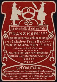 Die Dampfbäckerei Franz Karl am Platzl 