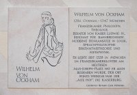 Gedenktafel für Wilhelm von Ockham am Alten Hof angebracht 